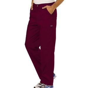 Cherokee Workwear Revolution Scrub Pants Burgundy Maroon Wine